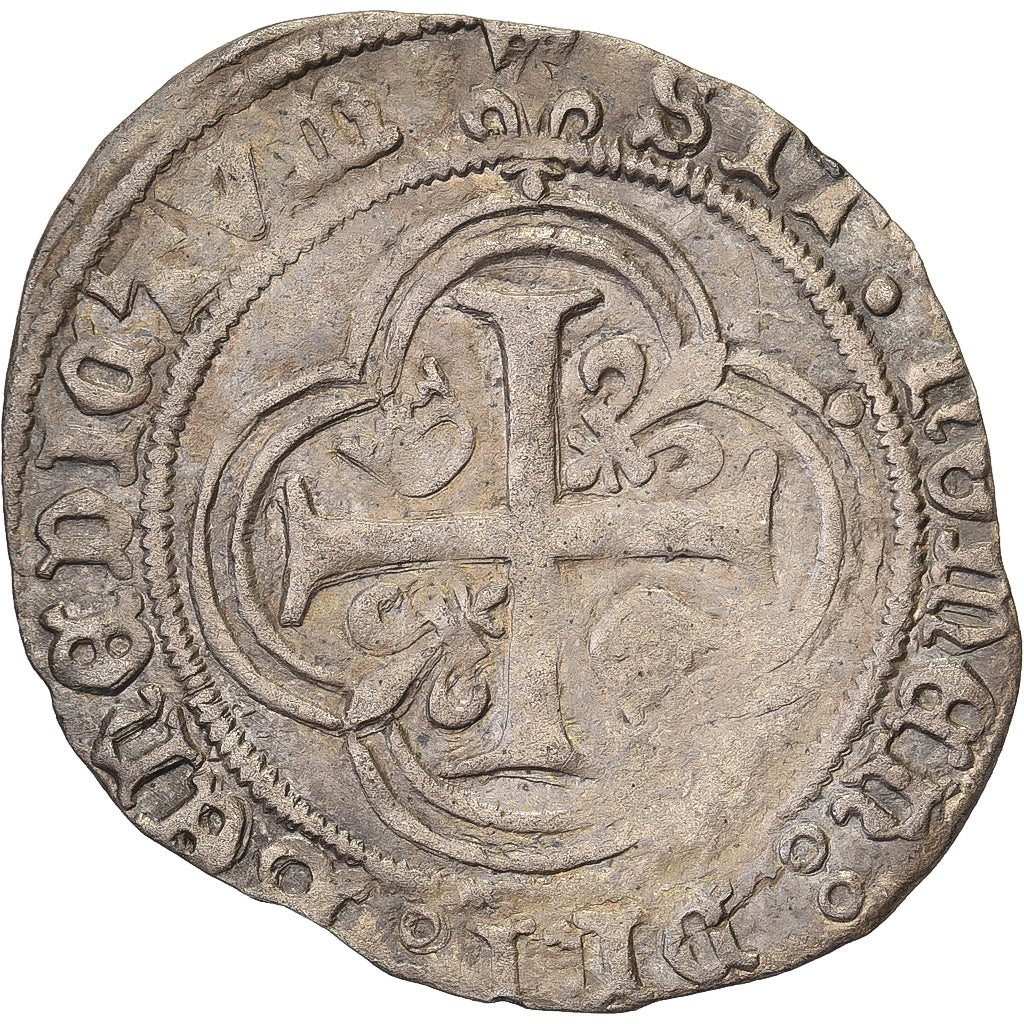 Francja, Louis XI, Blanc à la couronne, 1461-1483, Montpellier, Bilon
