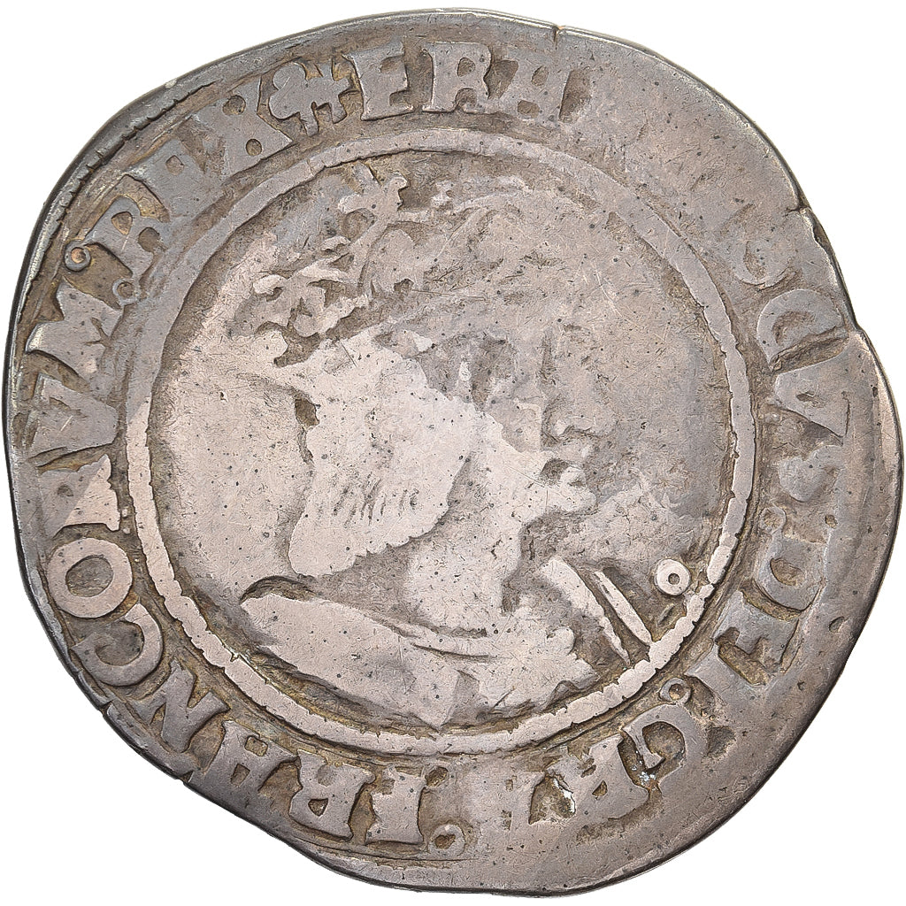 Francia, François Ier, Teston, Before 1540, Lyon, Argento, B+, Gadoury:287a