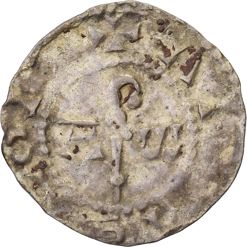 Abbaye de Corbie, Picardie, Denier, 11-12ème siècle, Billon, TB+