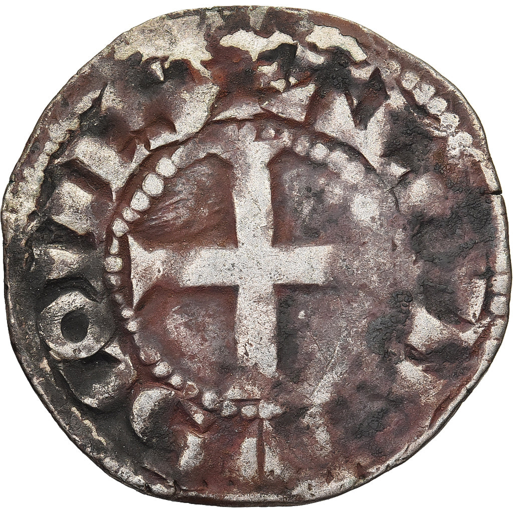 County of Poitou, Alphonse de Poitiers, Denier, 1241-1271, Poitiers, Billon, FR
