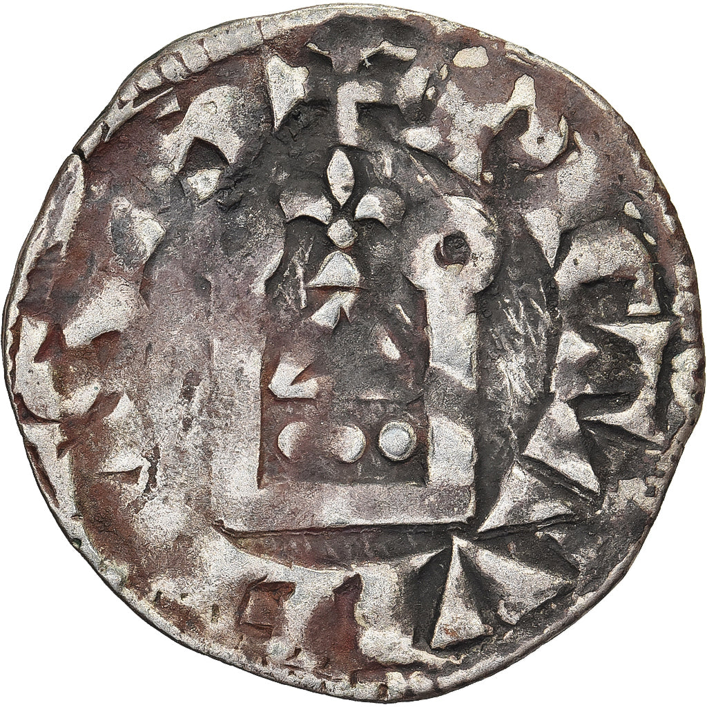 County of Poitou, Alphonse de Poitiers, Denier, 1241-1271, Poitiers, Billon, FR