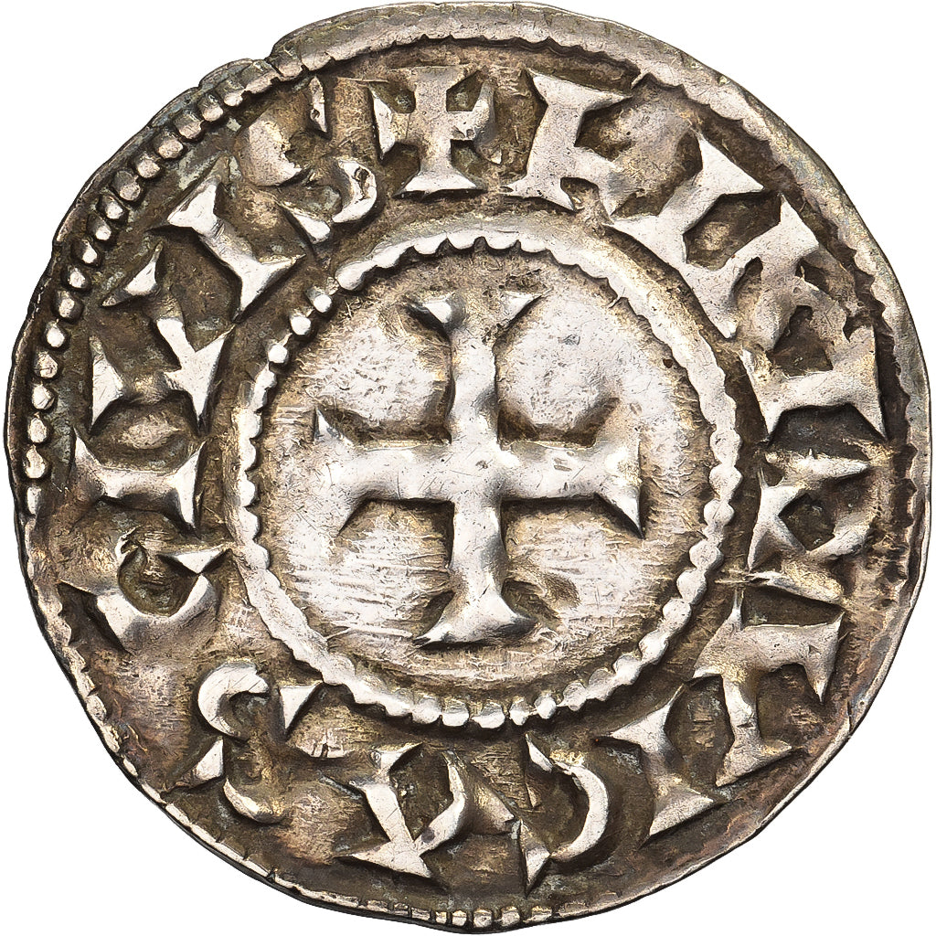 West Francia, Eudes, Denier, 887-898, Limoges, Silber, SS+