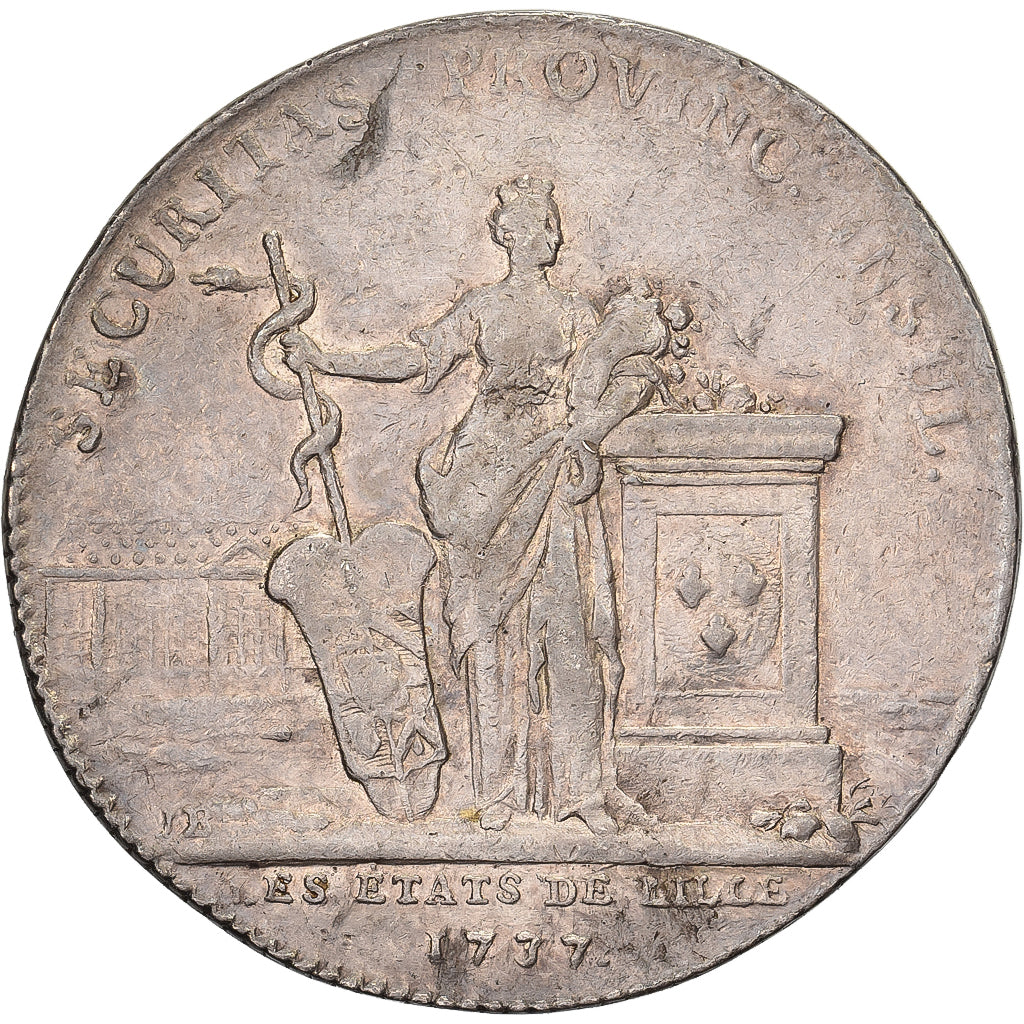 France, Token, Louis XV, États de Lille, 1737, Silver, AU(50-53)