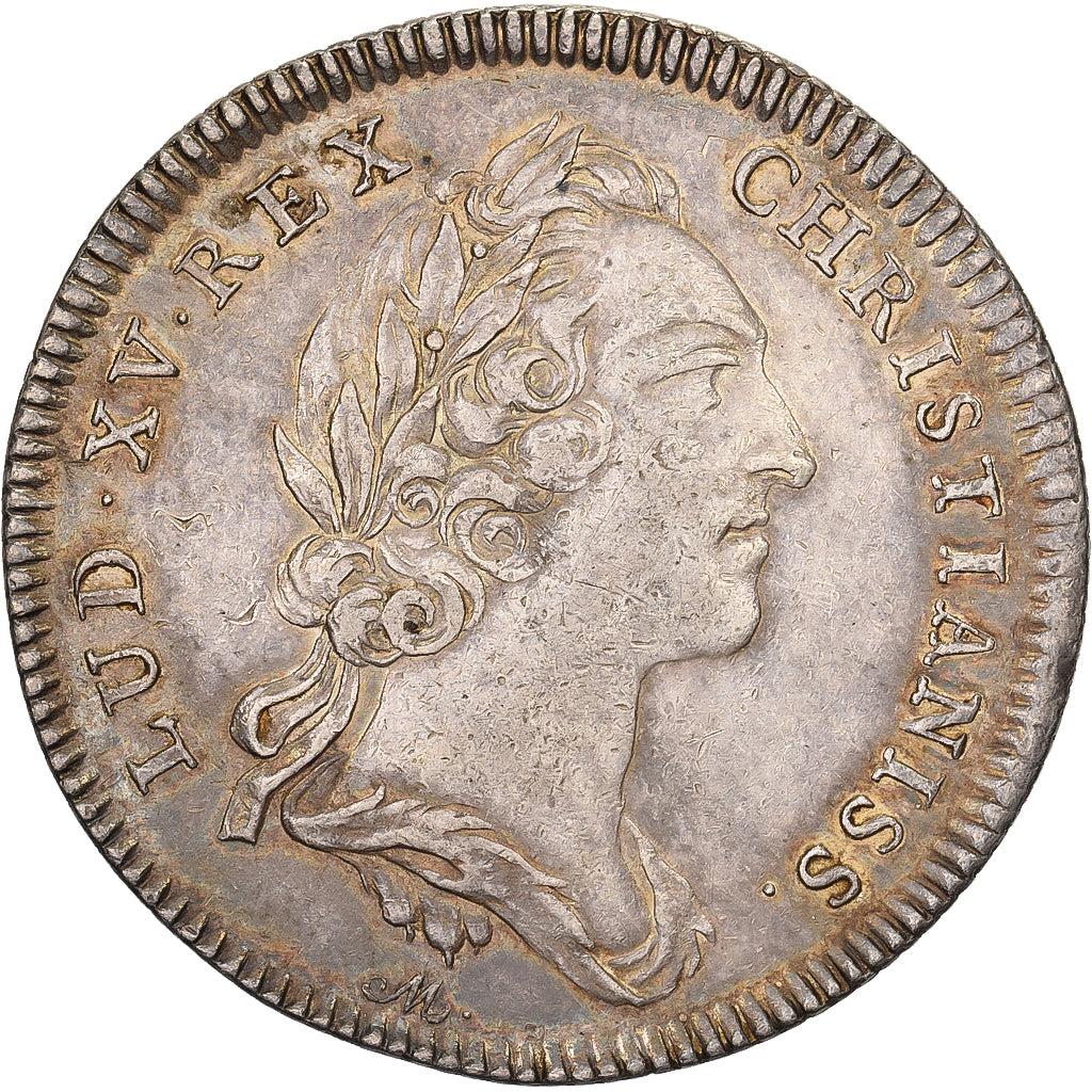 France, Token, Louis XV, Juges et Consuls de Sens, 1766, Silver, AU(55-58)