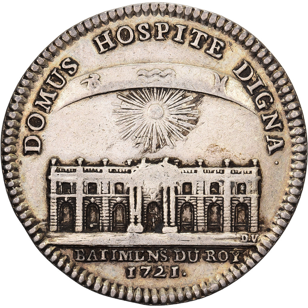 France, Token, Louis XV, Bâtiments du Roi, 1721, Silver, EF(40-45)