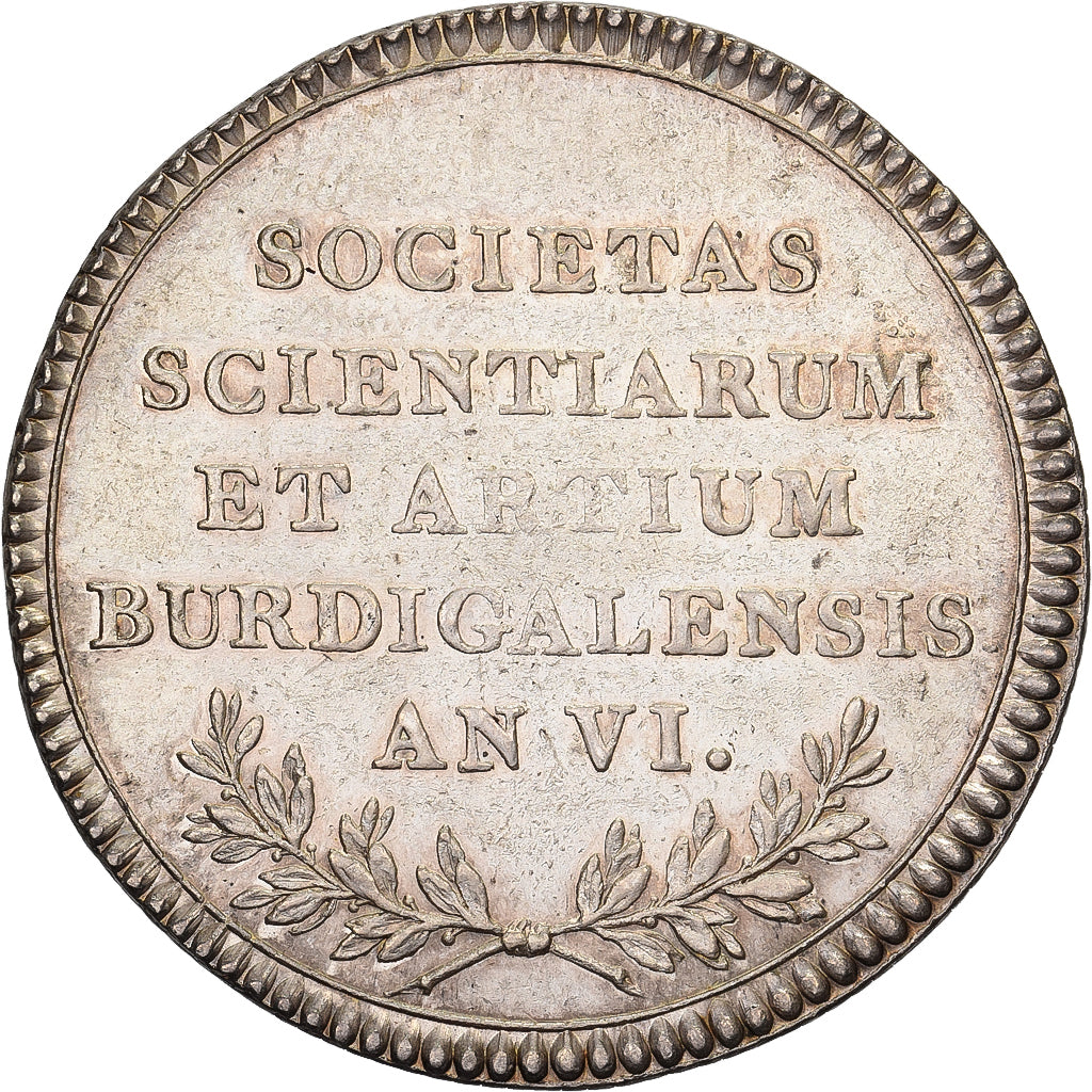 France, Jeton, Académie des Sciences et des Arts de Bordeaux, AN VI, Argent