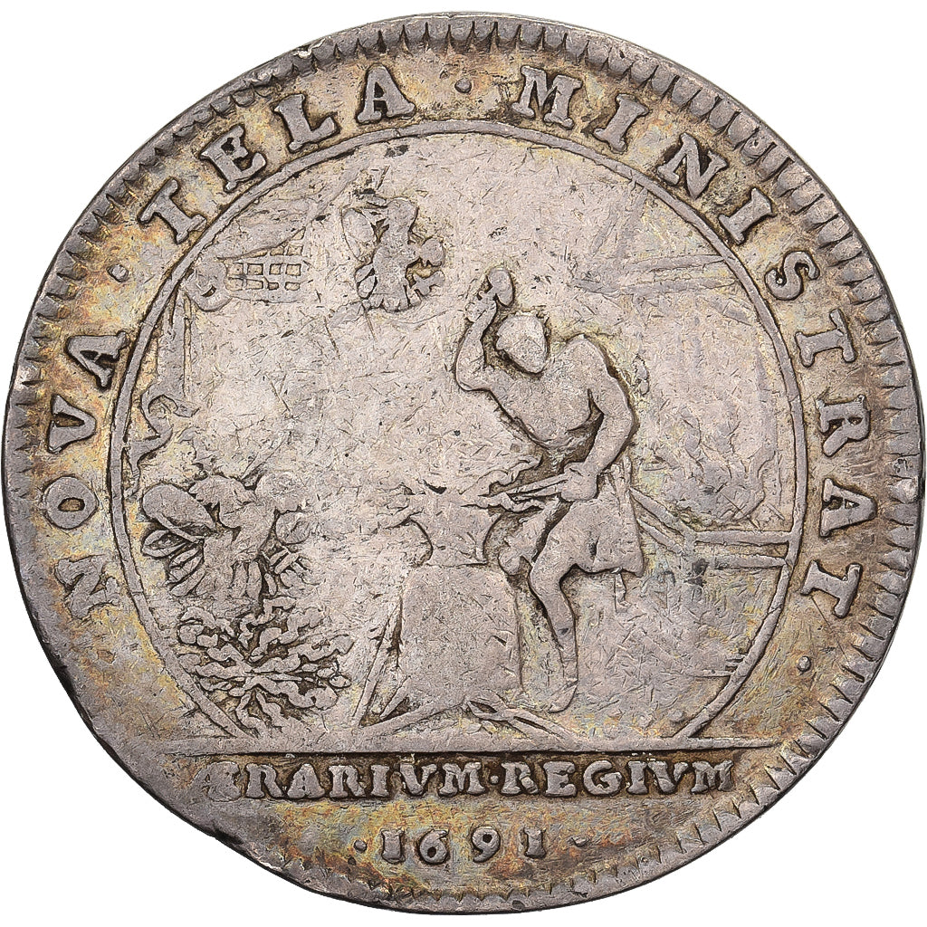 Frankreich, betaalpenning, Louis XIV, Trésor Royal, 1691, Silber, S+