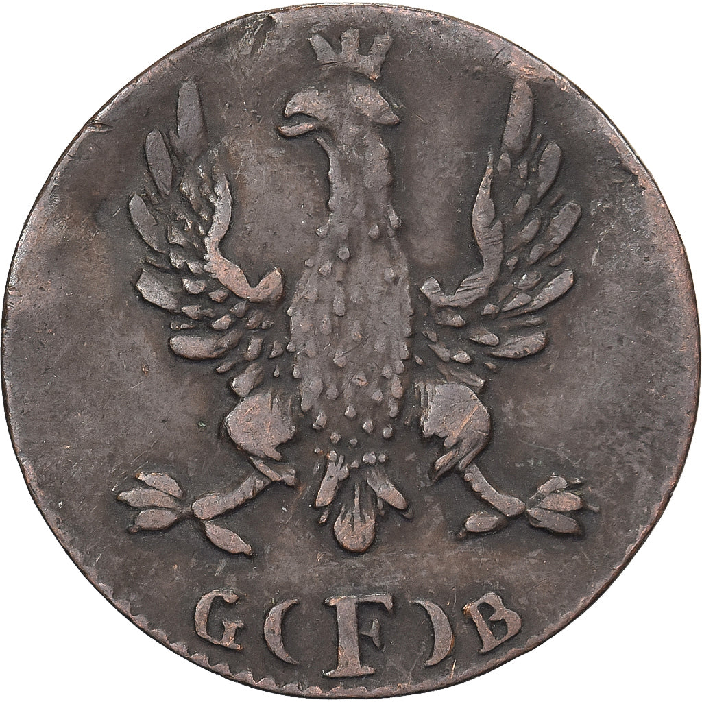 Free city of Frankfurt, 1 Heller, 1818, Cobre, EF(40-45)