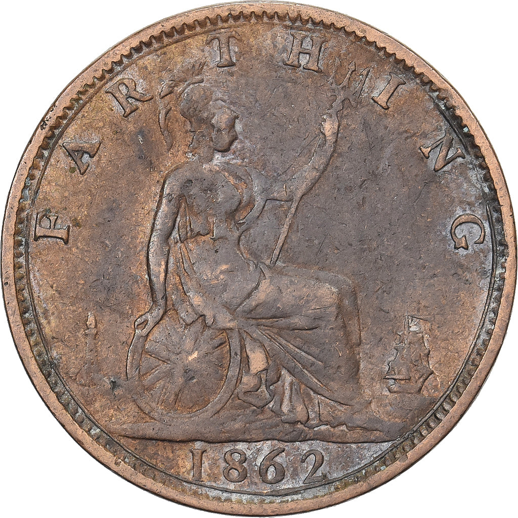 Great Britain, Victoria, Farthing, 1862, Bronze, EF(40-45)