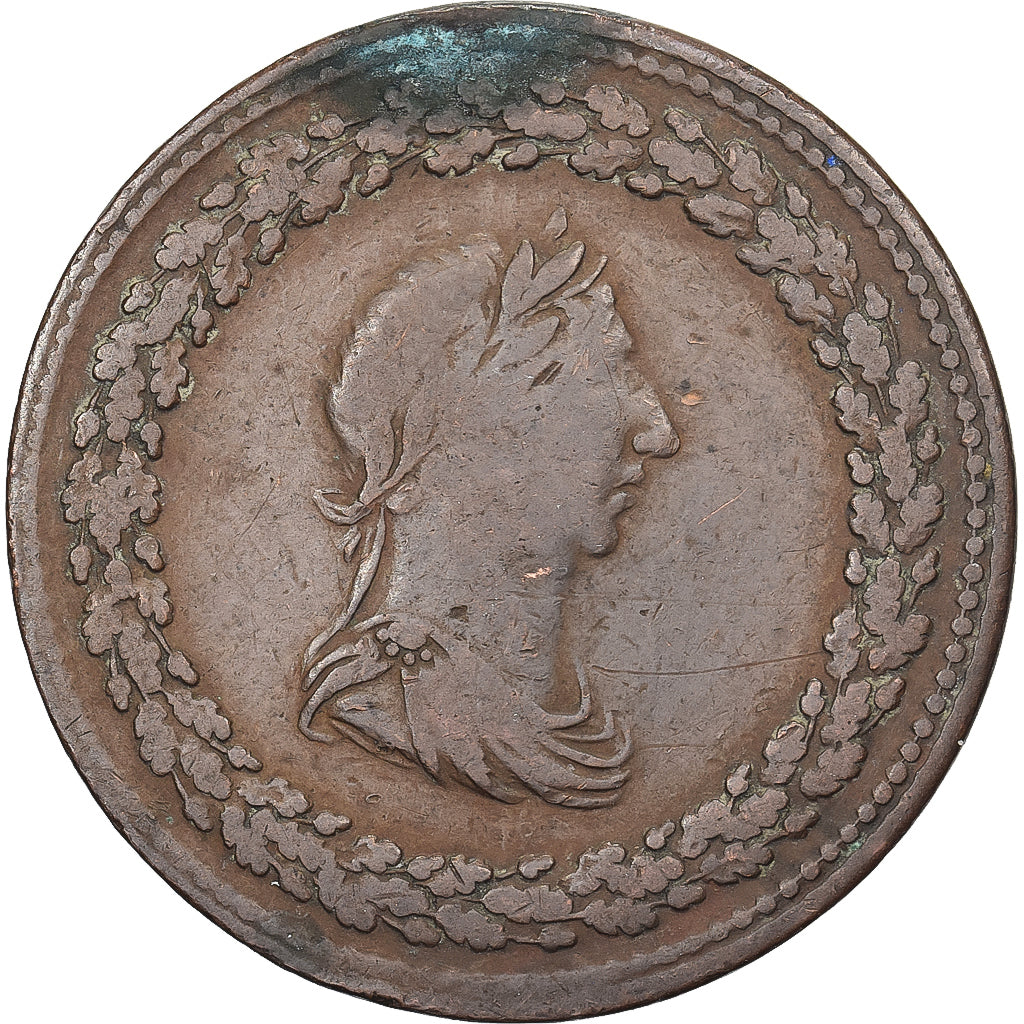 Regno Unito, Lower Canada, George III, 1/2 Penny, 1812, Rame, B+