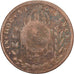 Brasil, Pedro I, 20 Reis, 1823, Rio de Janeiro, Countermarked 40 Reis, Cobre