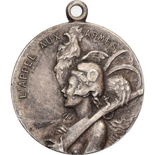 Frankreich, Medaille, L'Appel aux Armes, 1916, Silvered bronze