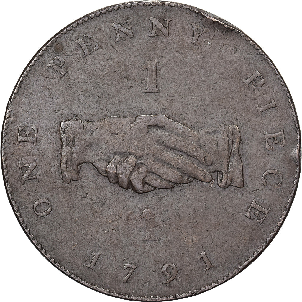 Sierra Leone, Sierra Leone Company, Penny, 1791, VF(20-25), Brązowy