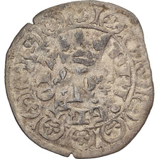 France, Charles V, Blanc au K, 1365-1380, Billon, TB, Duplessy:363