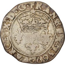 France, Charles IX, Double Sol Parisis, 1569, Atelier incertain, Unique, Billon