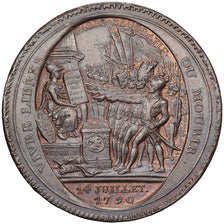 Francia, 5 Sols, Au serment, 1792 / AN 4, Bronzo, BB+