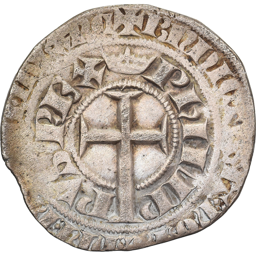 France, Philippe VI, Gros à la queue, 1348-1350, Billon, VF(30-35)