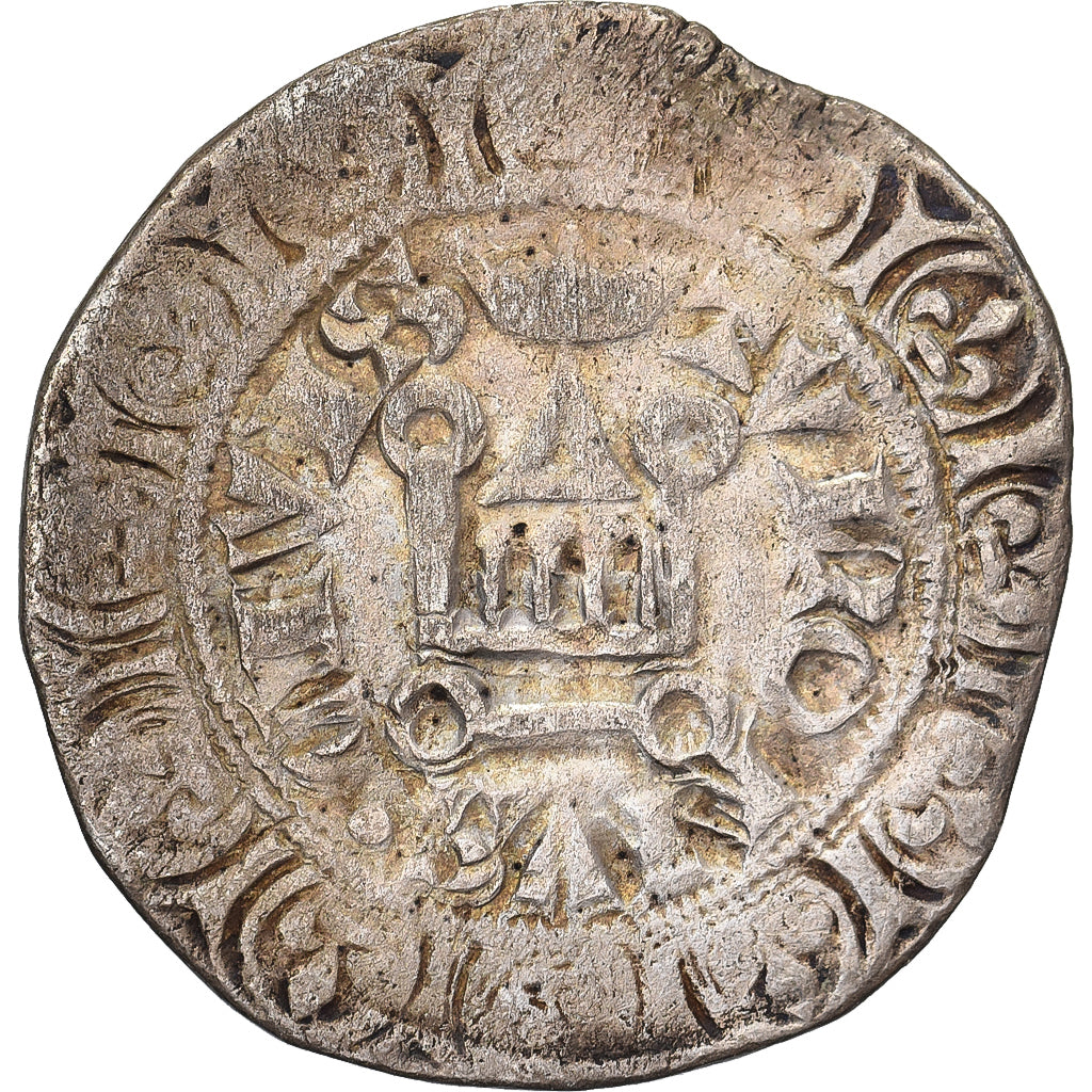 France, Philippe VI, Gros à la queue, 1348-1350, Billon, VF(30-35)