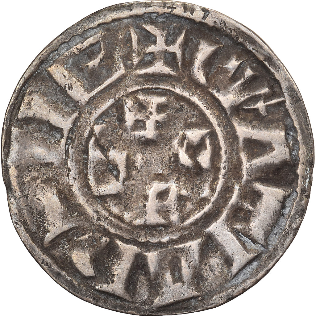 Frankreich, Eudes, Denarius, 11th Century, Limoges, Immobilized type, Billon, S+