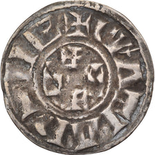 France, Eudes, Denarius, 11th Century, Limoges, Immobilized type, Billon