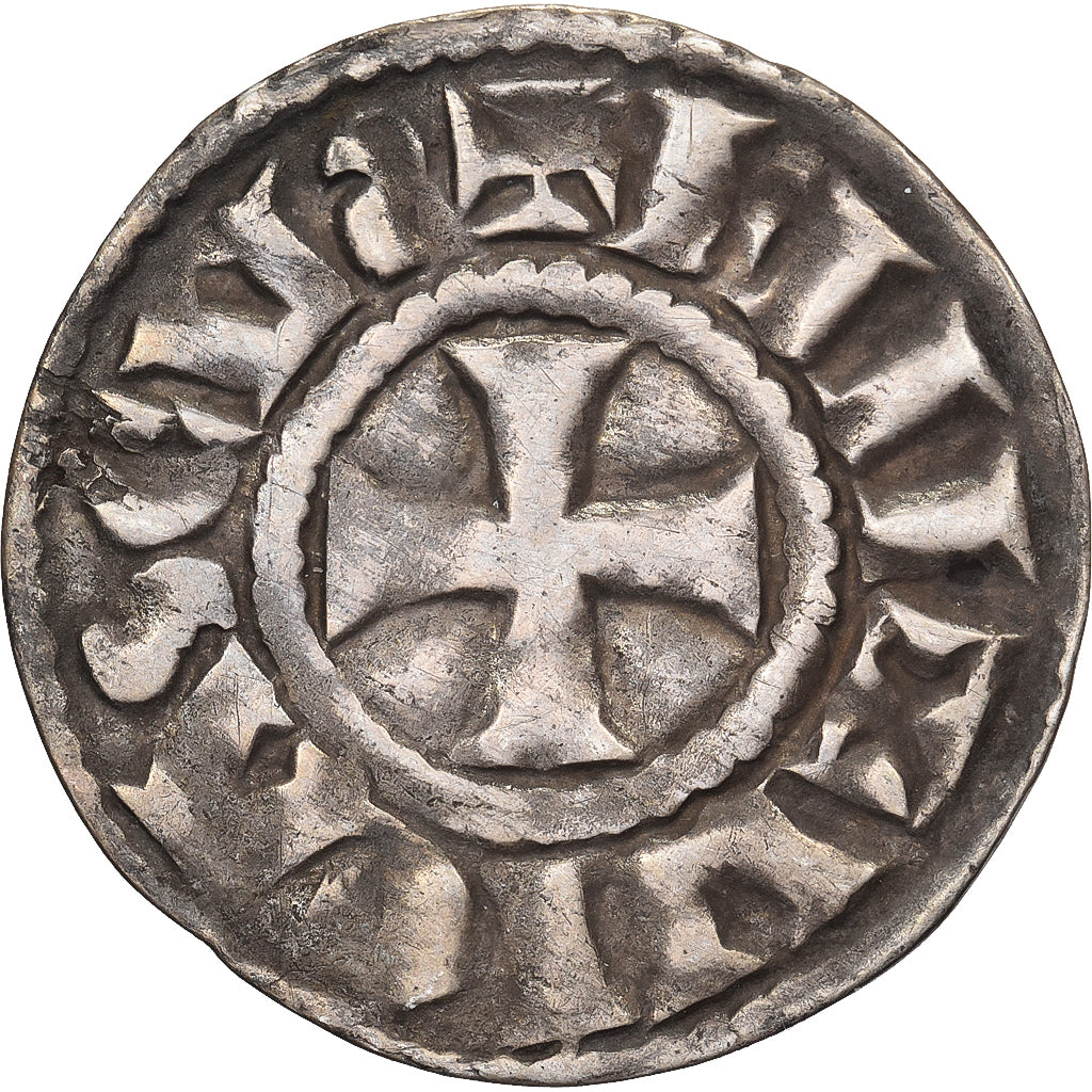 Frankreich, Eudes, Denarius, 11th Century, Limoges, Immobilized type, Billon, S+