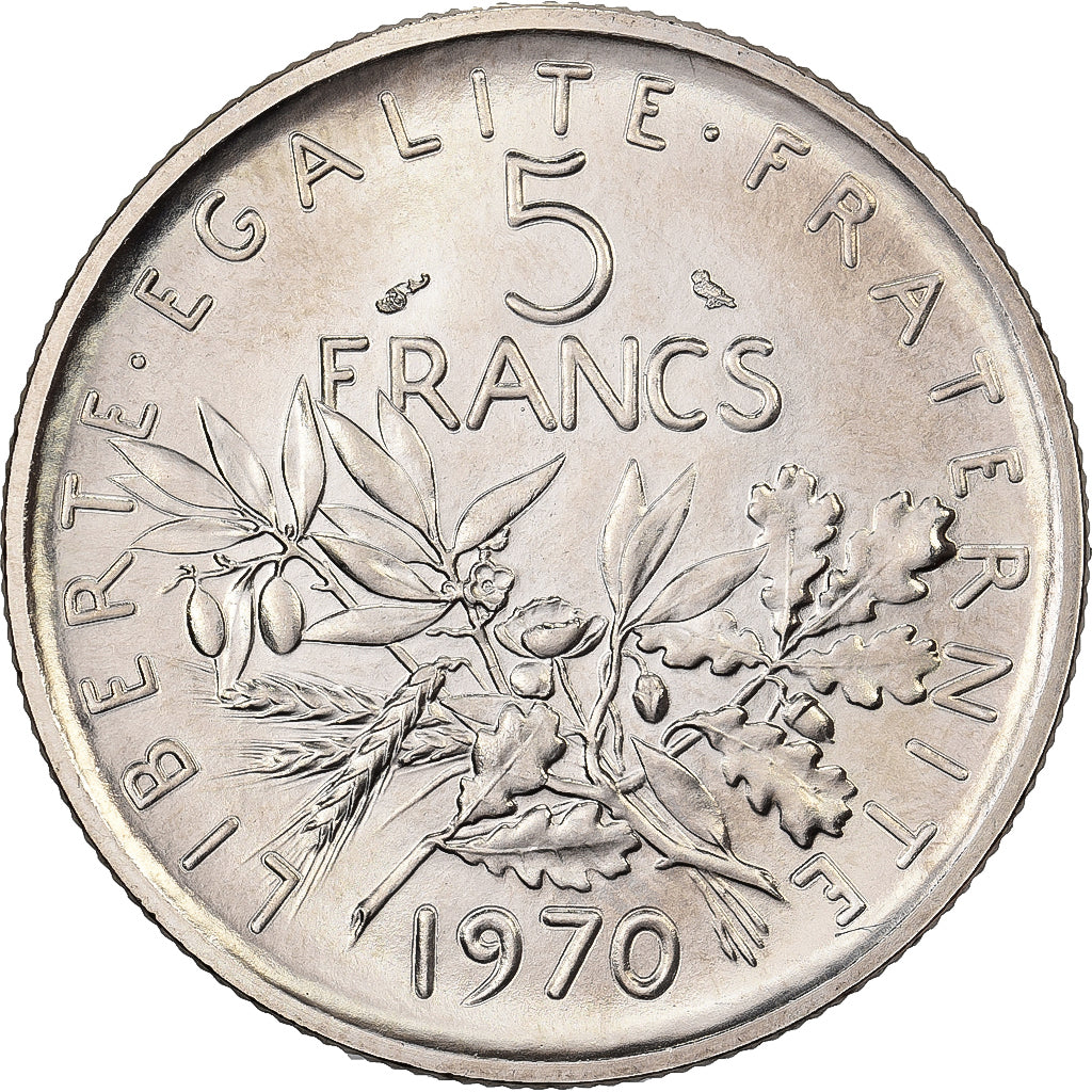 France, 5 Francs, Semeuse, 1970, Paris, Essai, Cupro-nickel, FDC, Gadoury:771