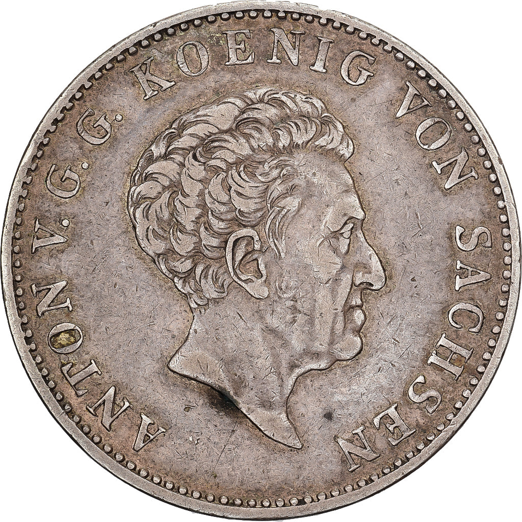 Royaume de Saxe, Antoine Ier, 1 Thaler, 1829, Dresden, Argent, TTB