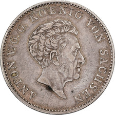 Kingdom of Saxony, Anton I, 1 Thaler, 1829, Dresden, Prata, EF(40-45)