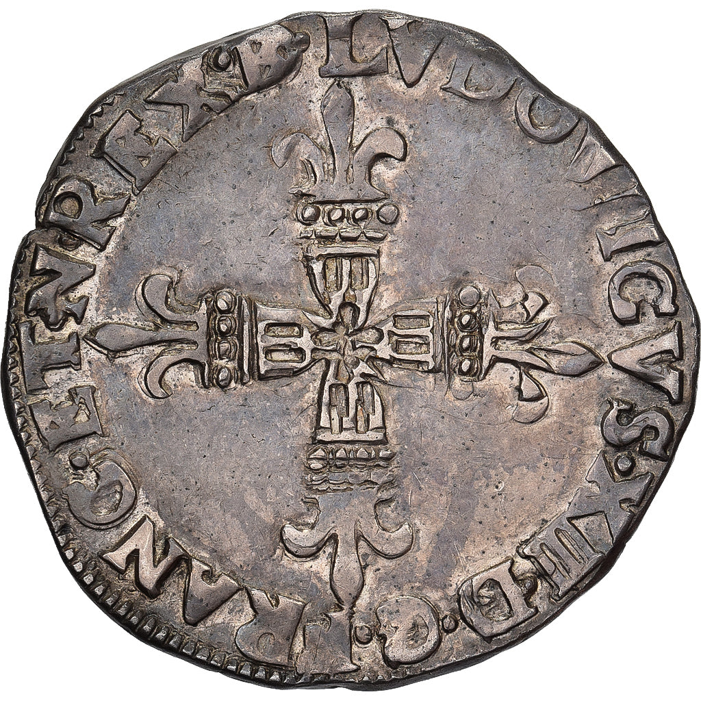Frankrijk, Louis XIII, 1/4 Ecu de Béarn, 1630, Morlaas, Zilver, ZF+, Gadoury:30