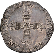 France, Louis XIII, 1/4 Ecu de Béarn, 1630, Morlaas, Silver, AU(50-53)