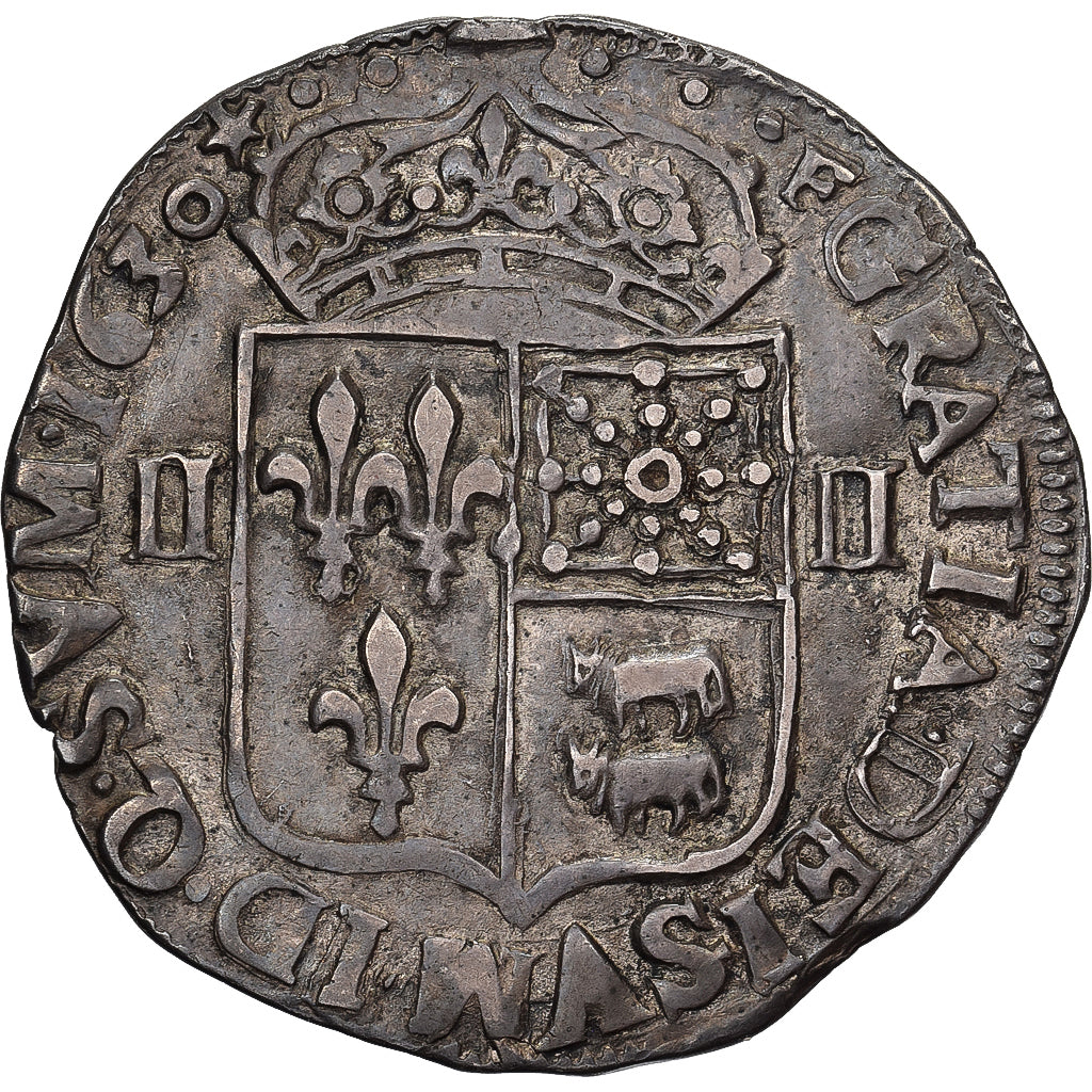 Frankrijk, Louis XIII, 1/4 Ecu de Béarn, 1630, Morlaas, Zilver, ZF+, Gadoury:30