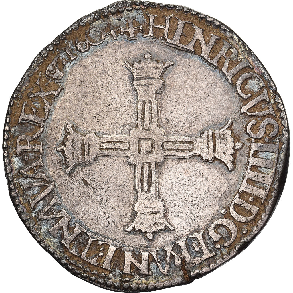 France, Henri IV, 1/4 Ecu, 1604, Saint-Lô, Argent, TB+, Gadoury:596A