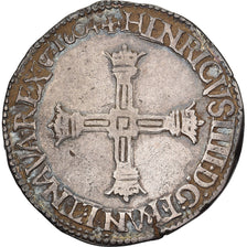 France, Henri IV, 1/4 Ecu, 1604, Saint-Lô, Argent, TB+, Gadoury:596A