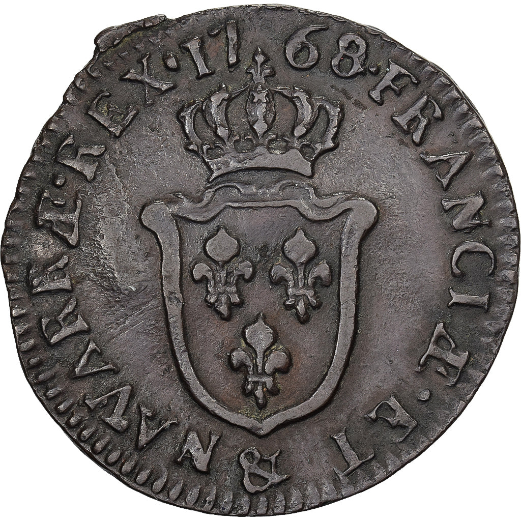 Francia, Louis XV, Sol, 1768, Aix, Argento, BB, Gadoury:279