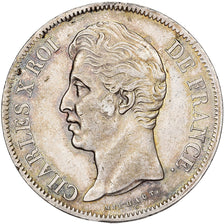 France, Charles X, 5 Francs, 1830, Rouen, Silver, EF(40-45)