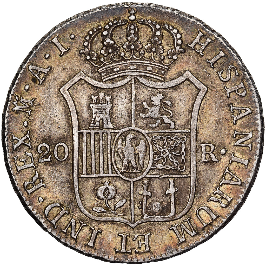 Spanien, José I Bonaparte, 20 Réales, 1810, Madrid, Silber, SS