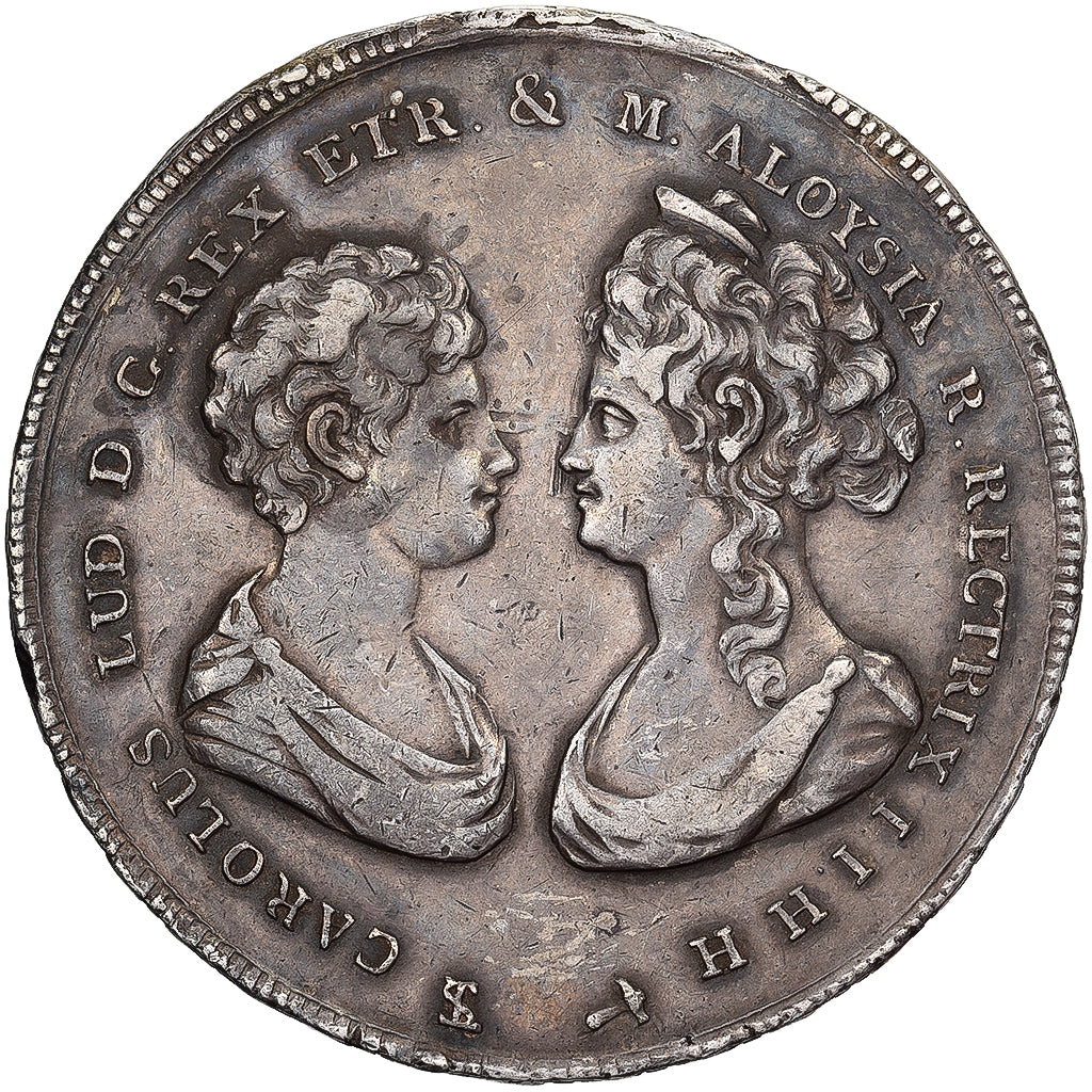 Kingdom of Etruria, Charles-Louis & Maria Luisa, Francescone, 1806, Pisa, Silver
