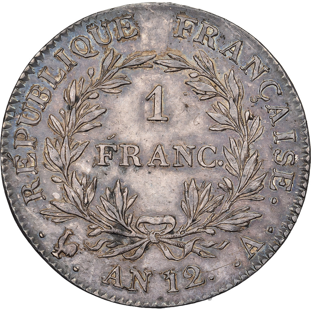 Frankrijk, Napoléon Bonaparte, 1 Franc, An 12, Paris, Zilver, PR, Gadoury:443