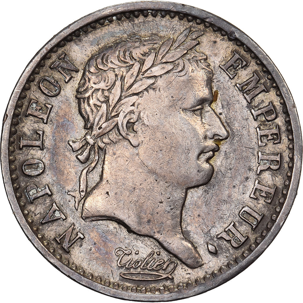 Frankrijk, Napoleon I, Quart, 1809, Paris, Zilver, ZF, Gadoury:350
