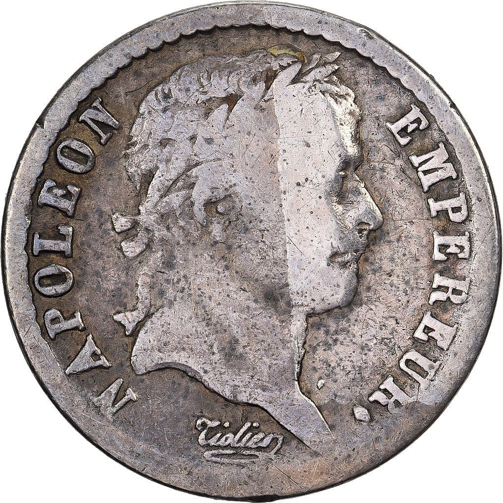 Francja, Napoleon I, Demi Franc, 1808, Paris, Srebro, F(12-15), Gadoury:398