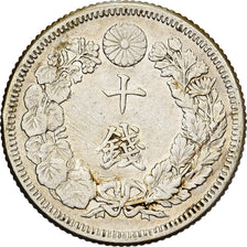 Giappone, Mutsuhito, 10 Sen, Meiji Era, Yr. 44 (1911), Argento, MB+