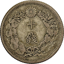 Japonia, Mutsuhito, 10 Sen, Meiji Era, Yr. 42 (1909), Srebro, VF(30-35)