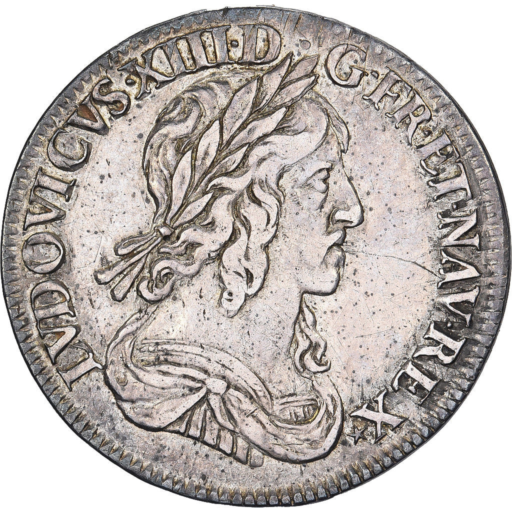 Frankreich, Louis XIII, 1/4 Ecu, 1642, Paris, Silber, SS, Gadoury:48
