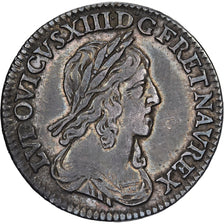 France, Louis XIII, 1/12 Ecu, 1642, Paris, Silver, EF(40-45), Gadoury:46