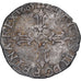 France, Henri IV, 1/8 Ecu, 1605, La Rochelle, Argent, TB+, Gadoury:582