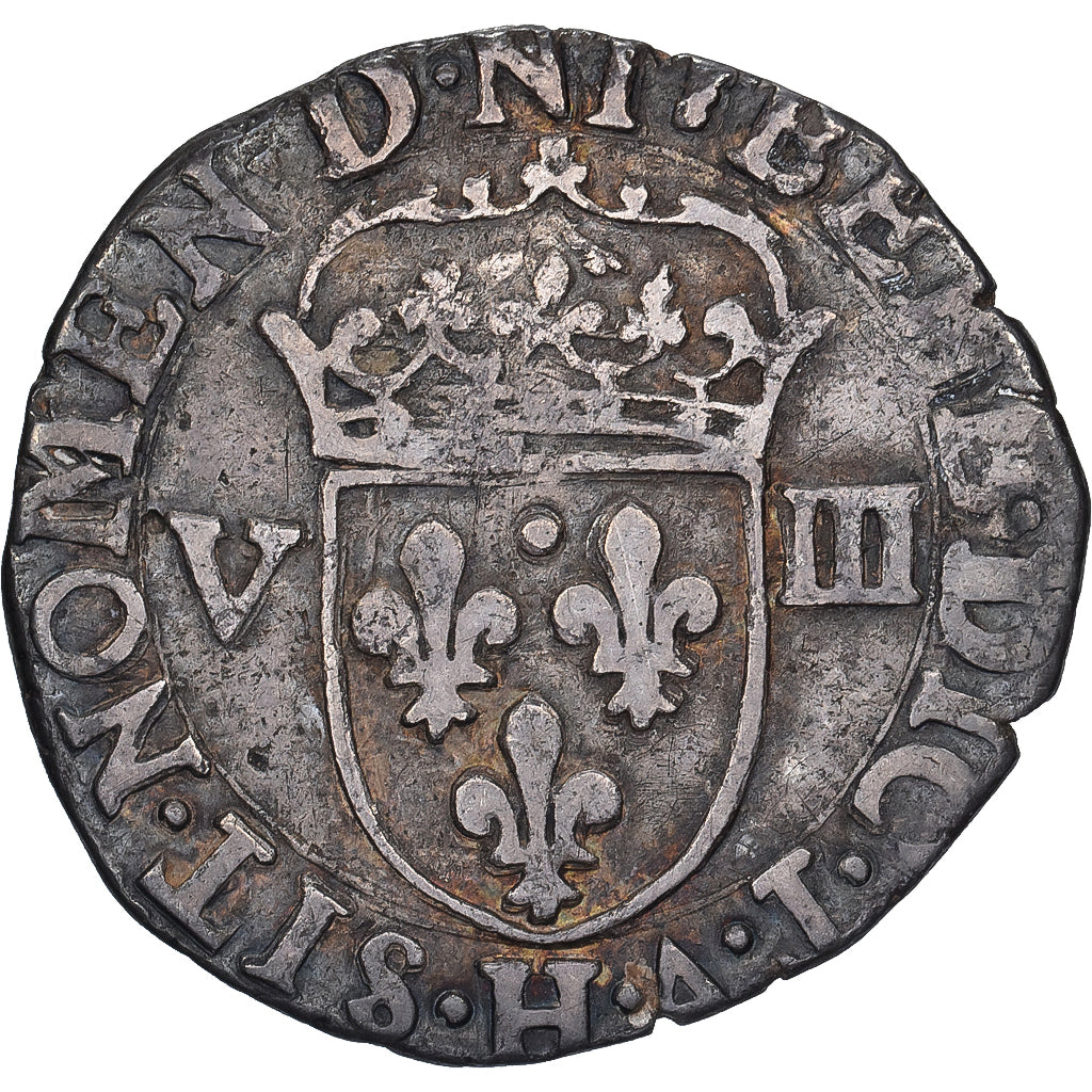 France, Henri IV, 1/8 Ecu, 1605, La Rochelle, Argent, TB+, Gadoury:582