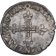 France, Henri IV, 1/8 écu de Navarre, 1601, Saint-Palais, Argent, TB+