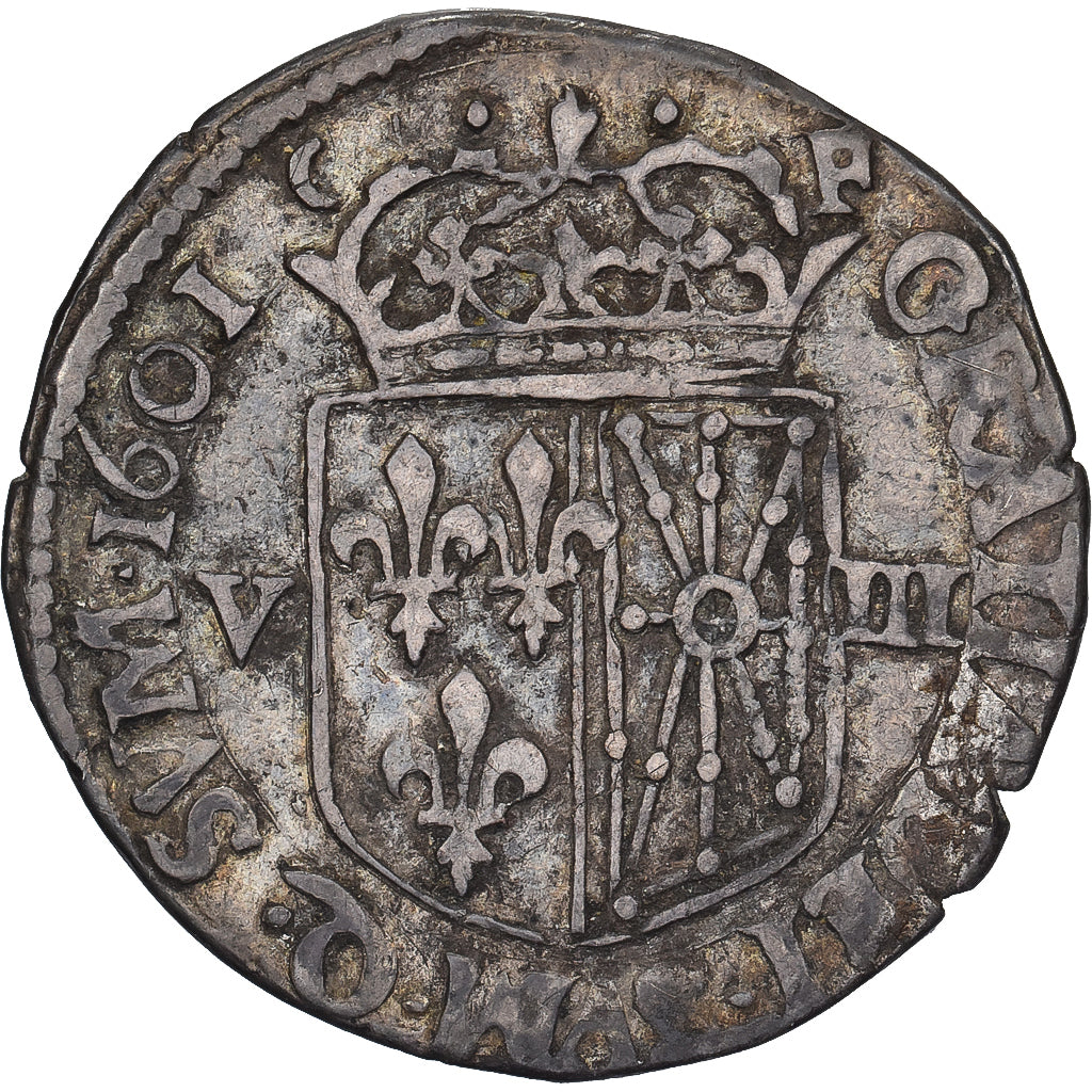 Frankrijk, Henri IV, 1/8 écu de Navarre, 1601, Saint-Palais, Zilver, FR+