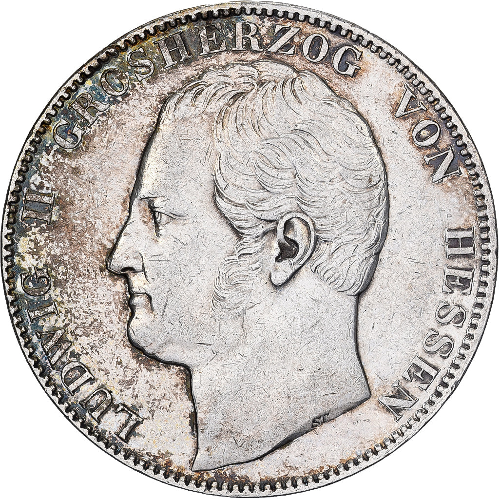 Grand Duchy of Hessen, Ludwig II, 2 Thaler, 3-1/2 Gulden, 1844, Darmstadt