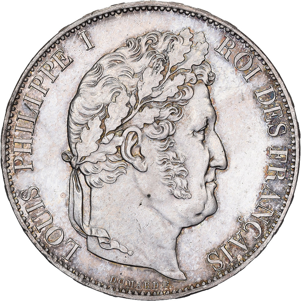 França, Louis Philippe I, 5 Francs, 1847, Paris, Prata, MS(63), Gadoury:678a